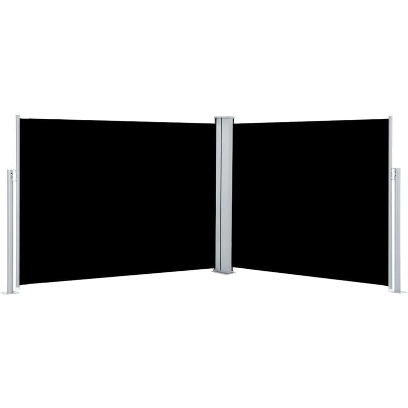 Ausziehbare Seitenmarkise Schwarz 140 X 1000 Cm Vidaxl