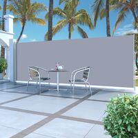 Ausziehbare Seitenmarkise 180 x 500 cm Creme