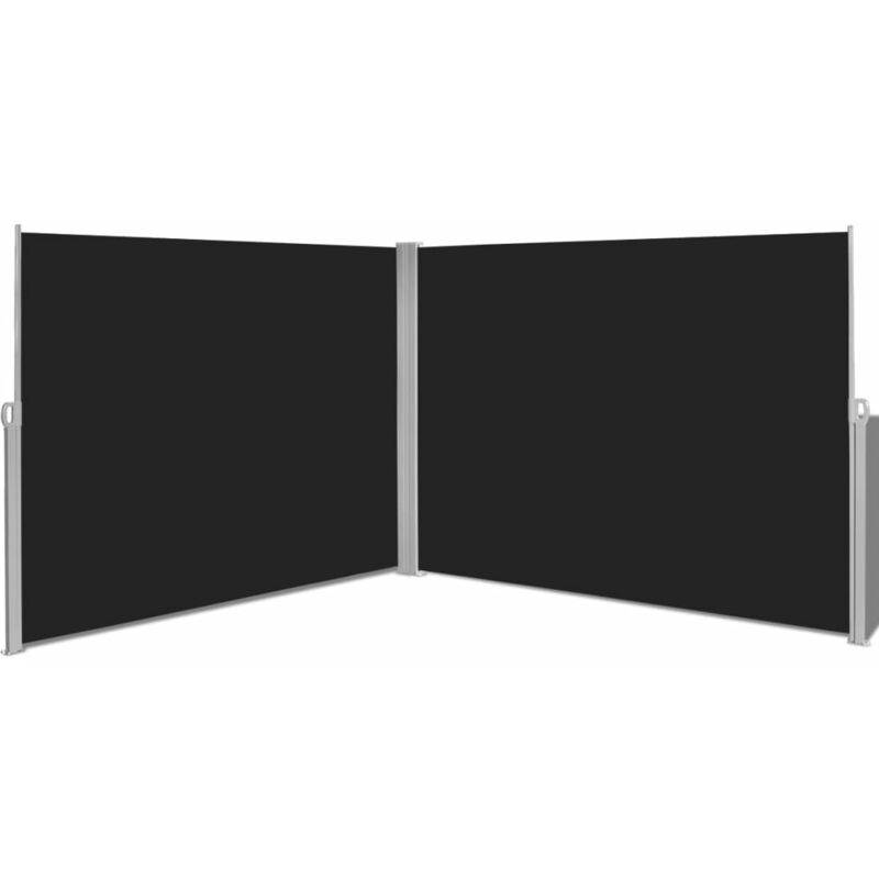 Alu Doppel Seitenmarkise Sonnenschutz Sichtschutz Terrasse 200x600 cm B-Ware 