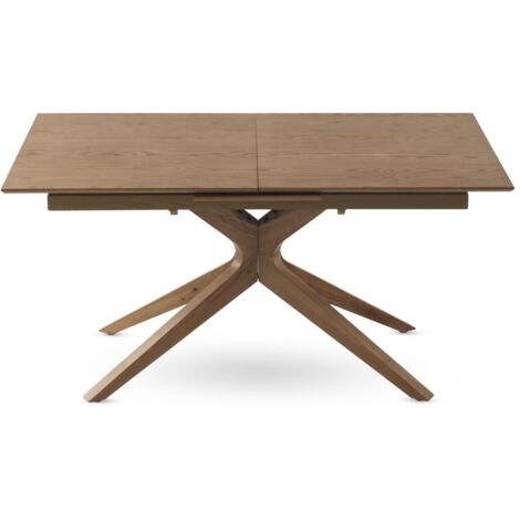 Ausziehbarer Esstisch 160/200 x 90 cm, Eichenholzgestell mit Eschenfurnierplatte