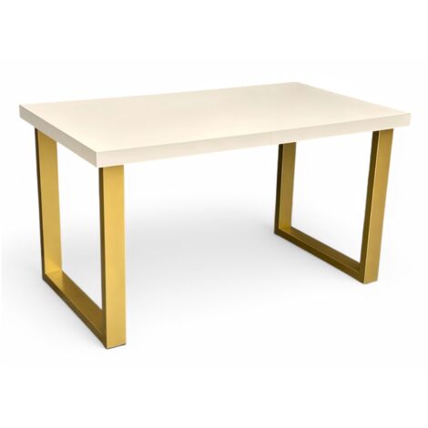 Ausziehbarer Esstisch KASCHMIR mit goldenen Beinen 90x160-260 cm