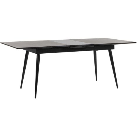 Ausziehbarer Esstisch MALDON Schwarz 160/200 cm 90 cm