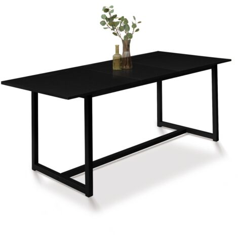Ausziehbarer Esstisch Rechteck DELSON 6-10 Personen Industriedesign 160-200 cm
