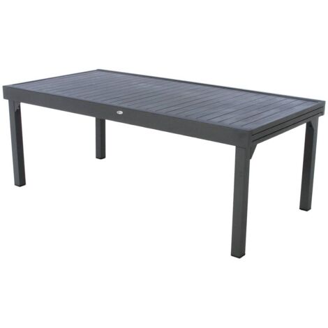 Ausziehbarer Gartentisch Piazza in Graphitgrau - 12 Plätze