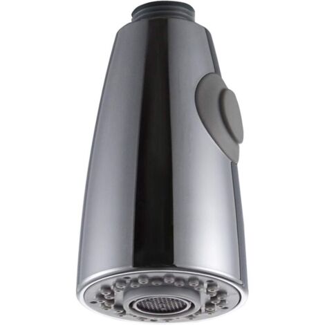 Ausziehbarer Küchenarmatur-Brausekopf, 2 Düsen, Ersatz-Armaturkopf, Duschkopf für Küchenmischbatterie, Chrom, G1/2"