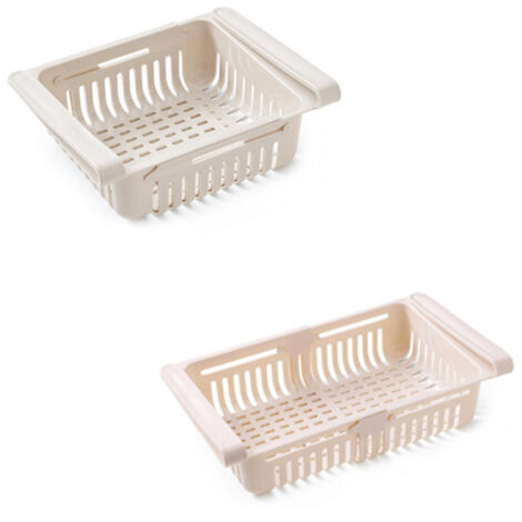Ausziehbarer Kühlschrankschubladen-Organizer, multifunktionale, platzsparende Aufbewahrungsbox, Maße 20,5 x 16,4 x 7,6 cm