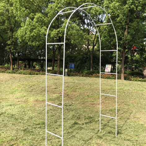 Ausziehbarer Metall-Gartenbogen für Pflanzen oder Hochzeiten – 2,4 x 1,4 m – Weiß oder Schwarz – 2er-Set
