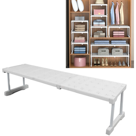 Ausziehbarer Schrankboden – Höhenverstellbar von 67 bis 88 cm – Aus Kohlenstoffstahl – Tragkraft bis zu 55 kg – Breite 24 cm