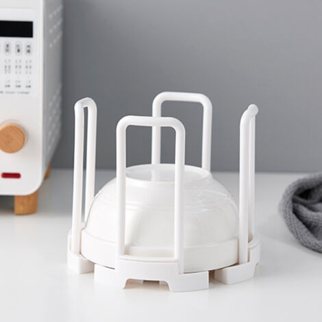 Ausziehbarer Schüsselhalter mit praktischer Abtropffläche, weiß – Abnehmbarer Halter aus ABS/PP-Kunststoff für Küchenutensilien und Essstäbchen – 180 g, stilvoll und langlebig, platzsparend