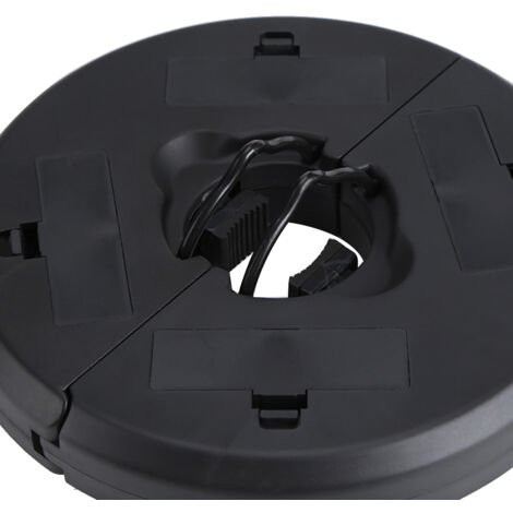 Ausziehbarer Sonnenschirm mit 28 LEDs für Garten, Terrasse und Camping – Schwarz