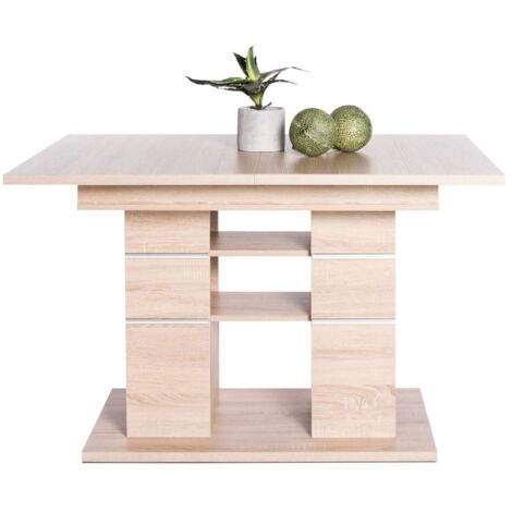 Ausziehbarer Tisch 120 x 80 cm, helle Eiche  - Caorle