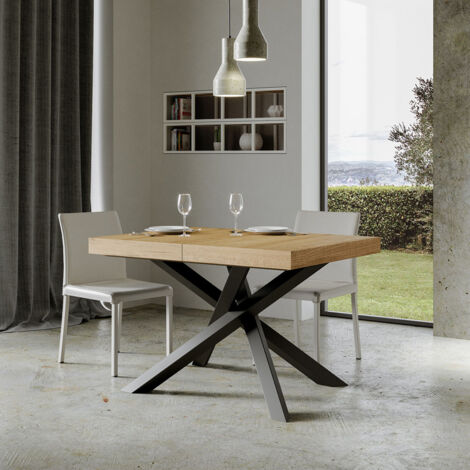 Ausziehbarer Tisch 90 x 130/234 cm, Gestell Volantis Quercia Natura Anthrazit
