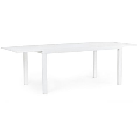 Ausziehbarer Tisch "Hawaii" aus Aluminium-Lamellen für Garten und Veranda -Extra Groß / Grau