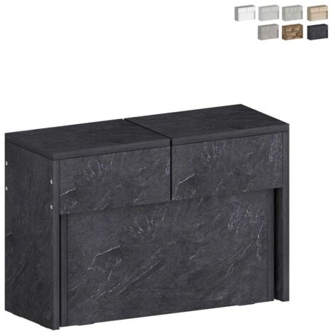 WEB FURNITURE Ausziehbarer Tisch mit 66-290cm Länge für die Pratika A Esstischkonsole Farbe: Anthrazit