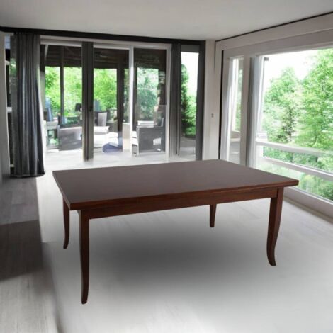 Ausziehbarer Tisch Nussbaum 140x80 cm