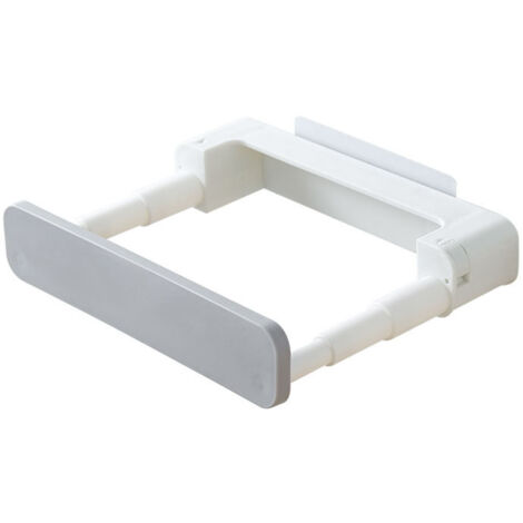 Ausziehbarer, wandmontierter Deckelhalter für Blumentöpfe, ABS, 25 cm, kein Bohren erforderlich, mit Klebefläche, grau