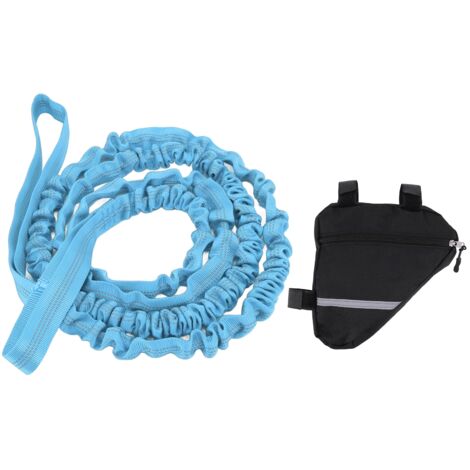 Ausziehbares Fahrradabschleppseil aus Nylon, 2,7 m lang, tragbares Design zum Joggen und Spazierengehen, blaue Farbe