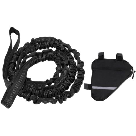 Ausziehbares Fahrradabschleppseil aus Nylon, 2,7 m lang, tragbares Design zum Joggen und Spazierengehen, schwarze Farbe