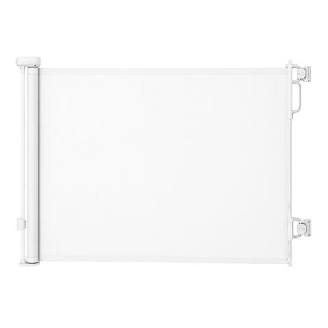 Ausziehbares Treppenschutzgitter 180x86 cm – Sicheres Absperrgitter für Babys in Weiß
