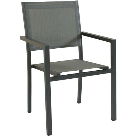 Auszug stapelbarer Stuhlsessel mit Aluminiumstruktur sitzt und Hintergrund - Gray