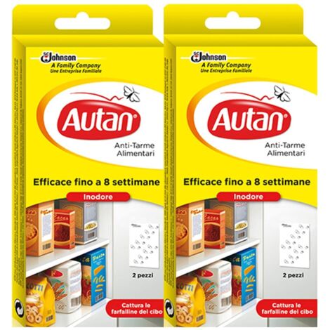 Autan Antitarme Alimentari, Confezione Bipacco, Cattura le Tarme Alimentari e le Farfalline del Cibo, Efficace fino a 8 Settimane