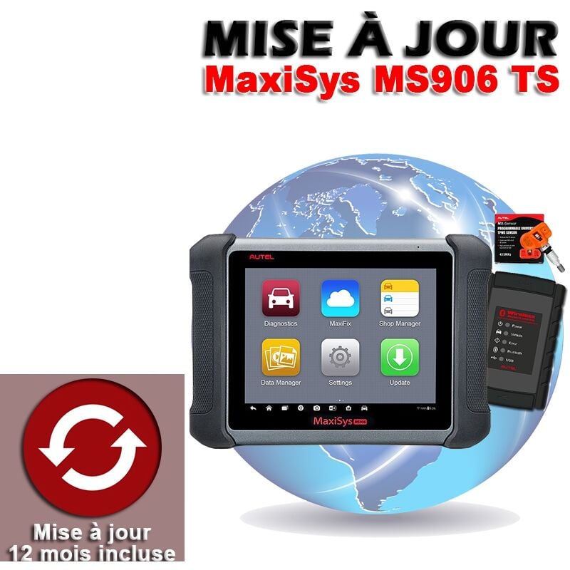 AUTEL - Mise à jour internet pour MS906 TS - 1 an - MAJMS906TS - Ce produit de marque AUTEL est neuf.