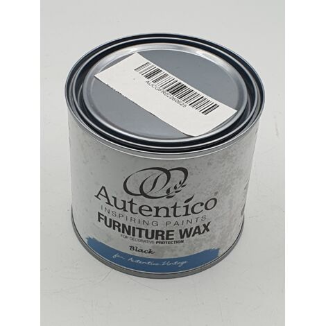 AUTENTICO - Cire pour meubles Furniture Wax - 500 ml - Noir - Cire d'abeille et carnauba - Gamme Vintage -  Protection décorative et rendement 8 m² - Voir photos pour détails