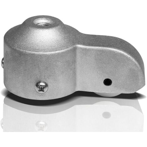 CSPARKV Authentischer Fahnenmastwagen mit Nylonrolle – Gehäuse aus silberfarbenem Aluminiumguss – robuster, stationärer Fahnenmast-Lagenmastwagen – passend für amerikanische Flaggenmasten