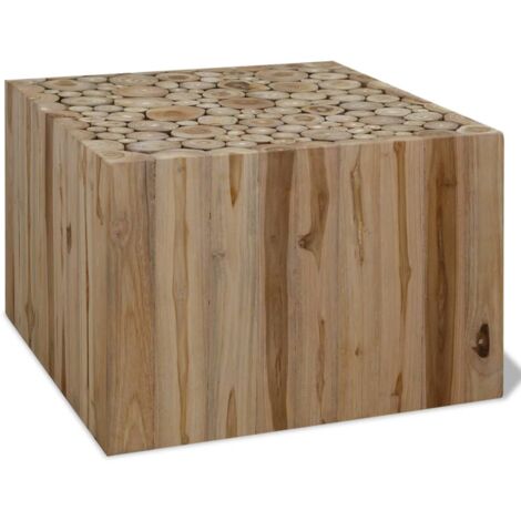 Authentischer Teakholz-Couchtisch 50x50x35 cm