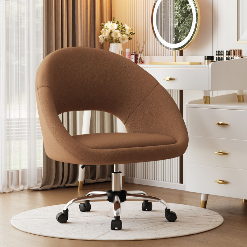 Authmic - Chaise Bureau avec Dossier en Nuage Fauteuil Ergonomique avec Hauteur Réglable Chaise Pivotante à 360° Fauteuil de Coiffeuse pour Salon