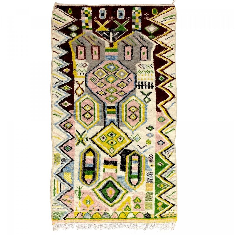 

Berber Carpet Berber Azilal 26 en lana multicolor - Multicolore