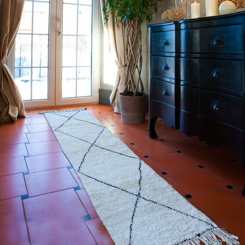 

Unamourdetapis - Beni Ouarain Berber Carpet AB en lana crema - Crème