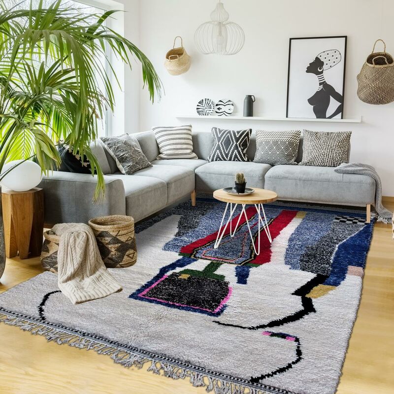 

Alfombra Berber Beni Ouarain AK Cream Wool - Crème