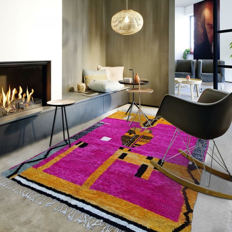 

Beni Ouarain Berber Carpet Wool Multicolor - Multicolore