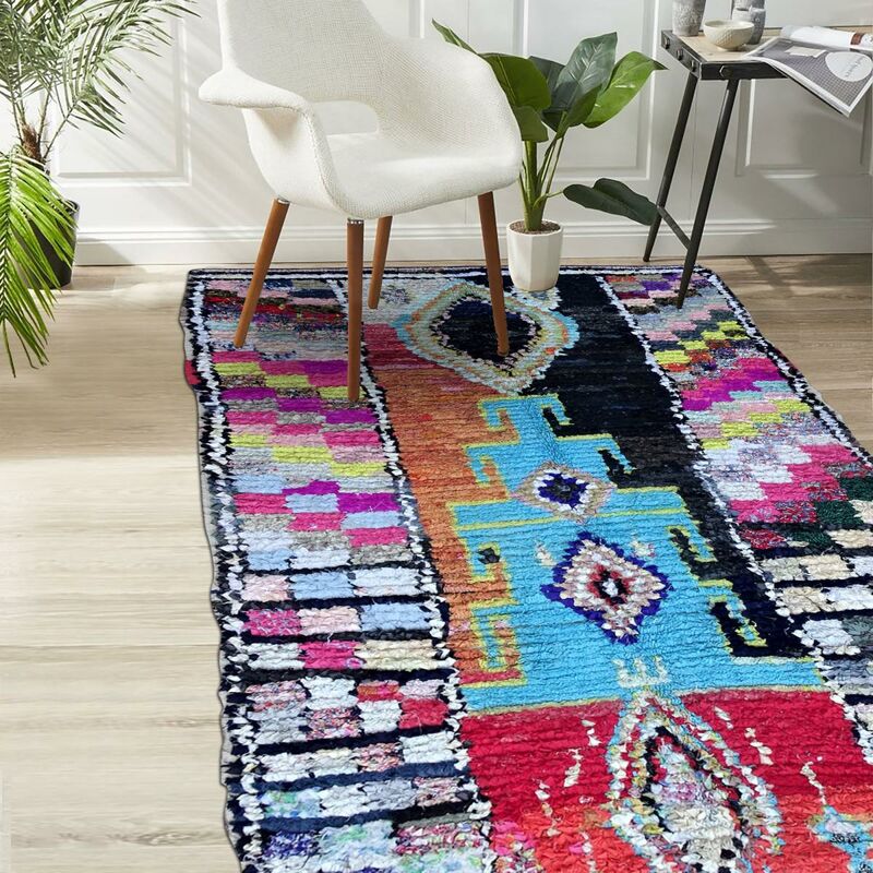 

Berber Carpet Boucharouette en tela reciclada multicolor - Multicolore