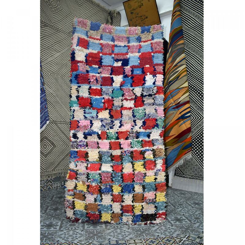 

Auténtica alfombra bereber Boucharite Ah Carpet Sala de estar Terreno Mano Alfombra Sala de estar o habitación en UnAmourDeTapis - Multicolore