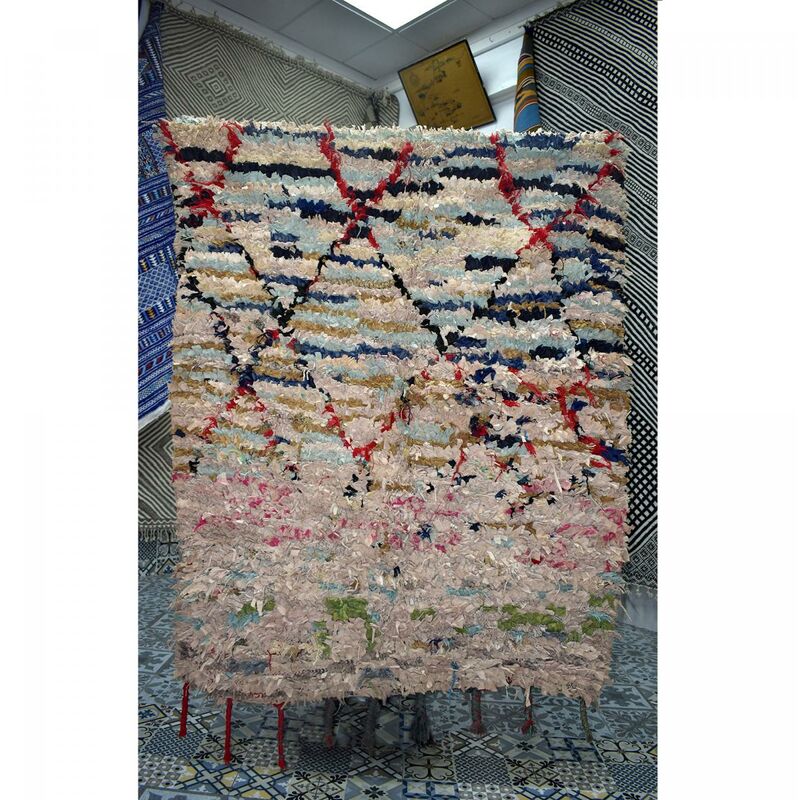 

Auténtica alfombra bereber Boucharite Demnate Alfombra Sala de estar Alfombra principal Salón o habitación en UnAmourDeTapis - Multicolore