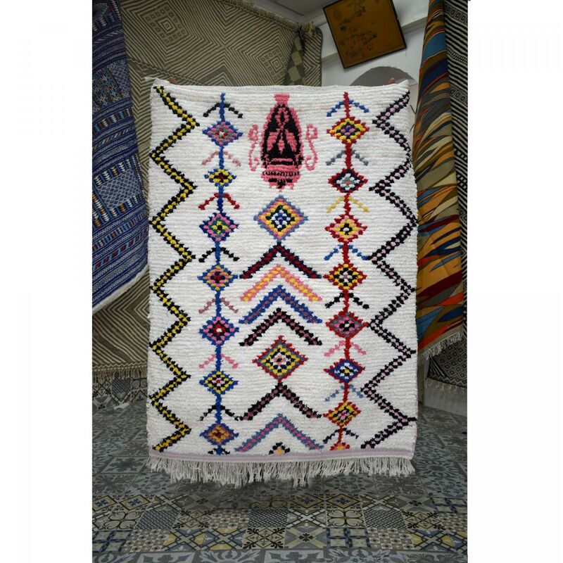 

Unamourdetapis - Auténtica alfombra bereber Boucharite Marrakech 1 Alfombra Sala de estar Alfombra salón o habitación en Multicolore