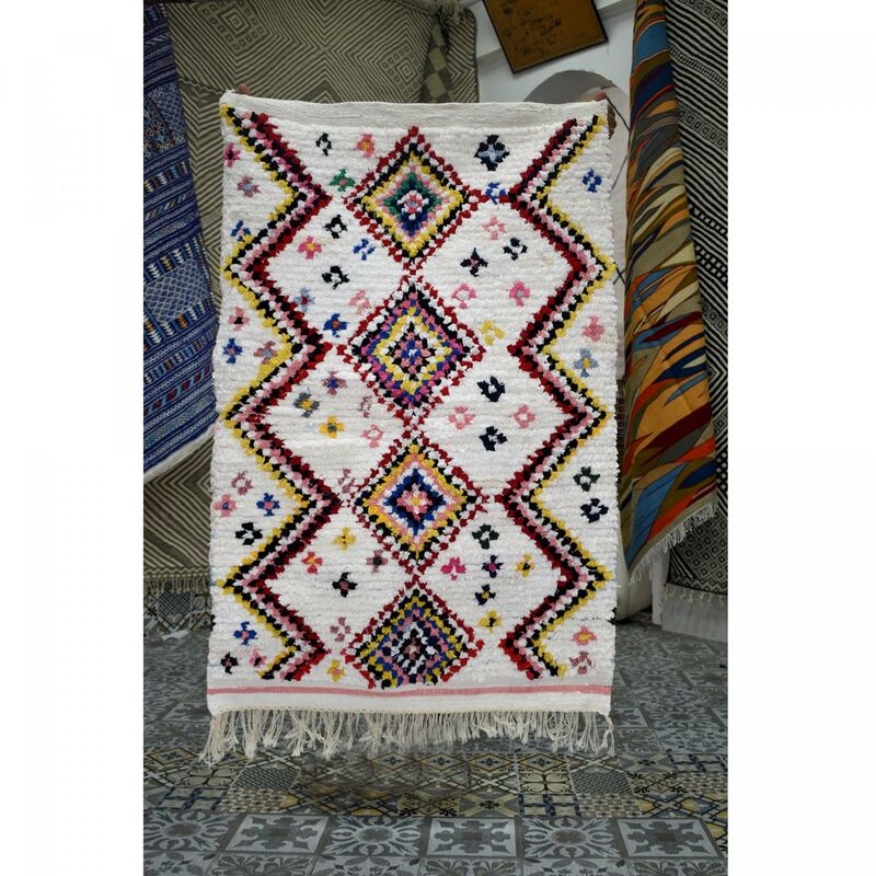 

Unamourdetapis - Auténtico Bloque de alfombra bereber Marrakech 2 Alfombra Sala de estar Mano Salón O habitación en Multicolore