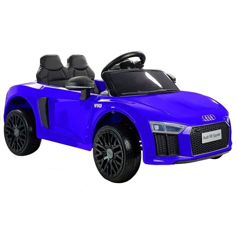 Auto a batteria Audi R8 Spyder verniciata di blu