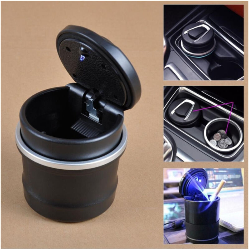 Image of Trade Shop - auto aschenbecher led licht aschenbecher van glas büro zuhause tragbar -