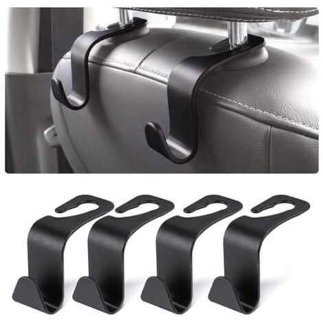 Auto-Aufbewahrungshaken, 4 Stück Kunststoffhaken für die Kopfstütze, Autositzhaken-Zubehör für Kopfstütze, Handtasche, Geldbörse, Mäntel, Einkaufstasche, Wasserflasche