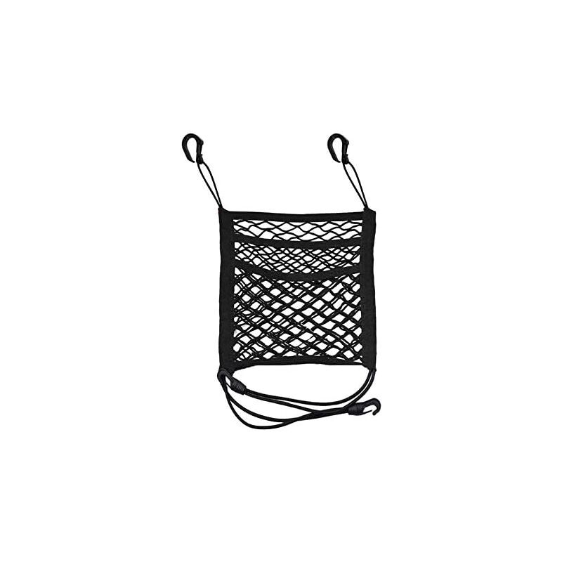 Image of ZVD - Auto-Aufbewahrungsnetz – 2-lagiger Mesh-Organizer, Sitzlehnentasche, Aufbewahrungsbarriere
