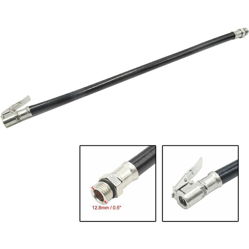 Image of Auto Auto Reifen Inflator Druck Luft Schlauch Gauge Flexible Rohr Anschluss