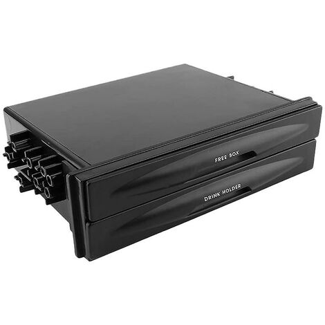 Auto Auto Single Din Radio Pocket, Universal Cd Radio Pocket Drink Cup Holder Box Schwarz