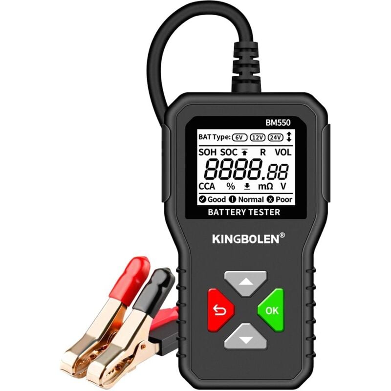 Image of Dolaso - auto Batterietester 6V 12V 24V BM550 Digitaler Analysator für Auto lkw Motorrad atv Boot