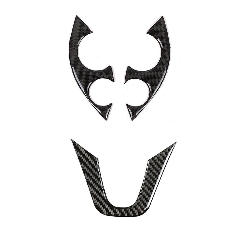 Image of Auto Carbon Fiber Lenkrad Dekoration Abdeckung Trim Aufkleber Fit für Smart 453 Fortwo 2016-2021