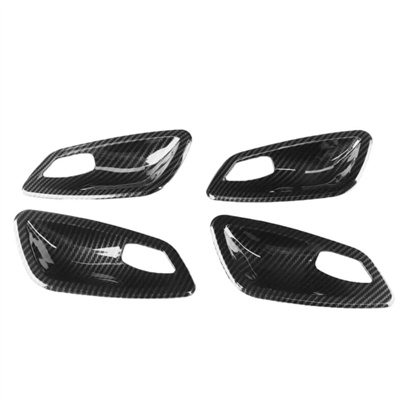 Image of Auto Carbon Fiber Texture Innen Tür Griff Bowl Trim Abdeckung für BMW E90 3 Serie 2005-2012