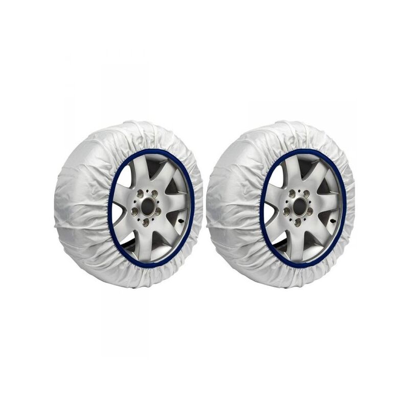 Calze Da Neve per Auto Omologate en 16662-1 Modello Bianco Standard Misura xl
