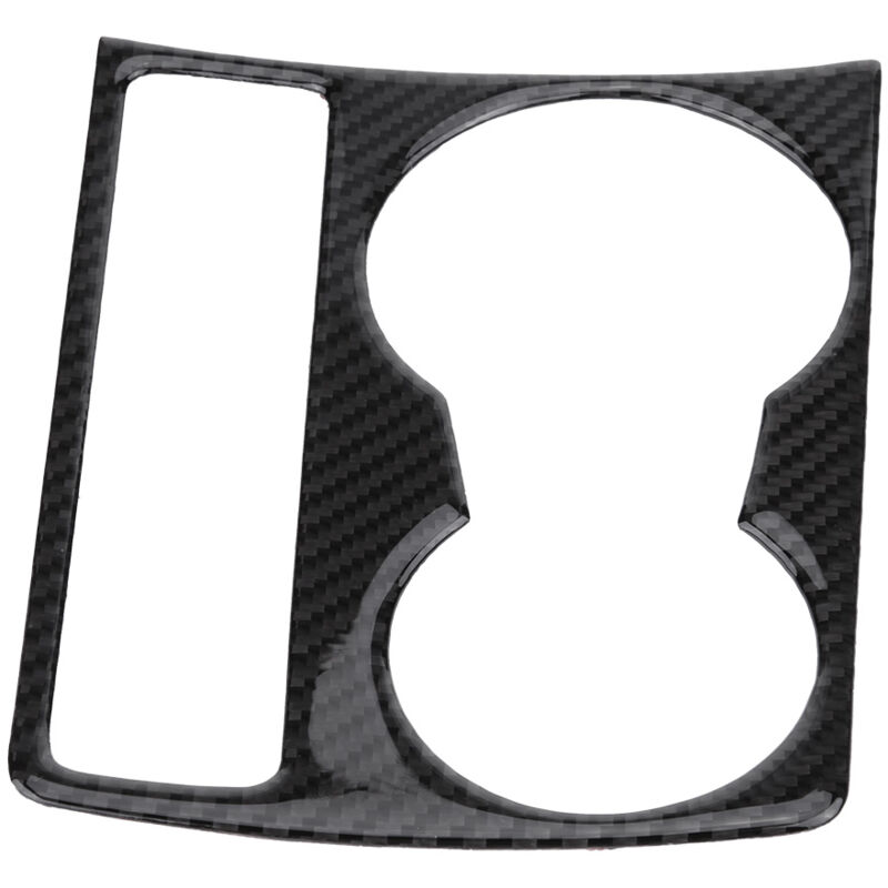 Image of Auto Center Console Carbon Fiber Wasser Cup Holder Panel Trim Für Audi A4 B8 A5 2009-2015